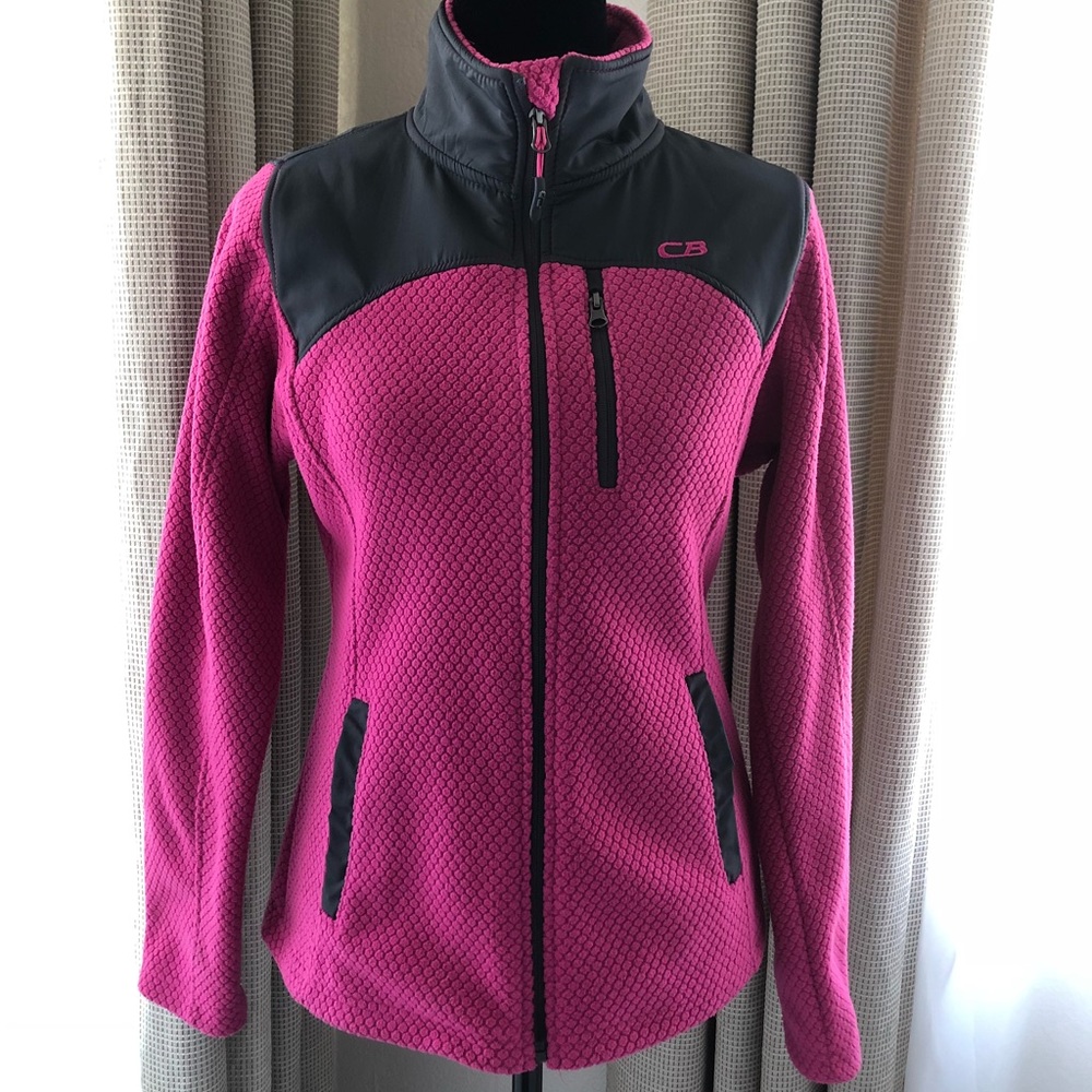 CB Sports pink and black fleece jacket